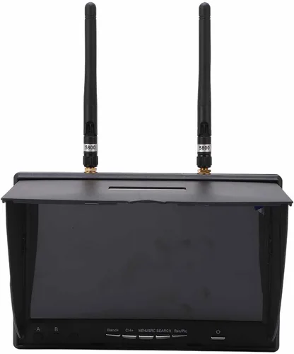 Vista 8 de Oumefar 5.8 GHz 40 canales Monitor de 7 pulgadas LCD Receptor Monitor RC Monitor FPV Gafas FPV Cámara Vídeo Drone Accesorios Piezas para FPV Drone