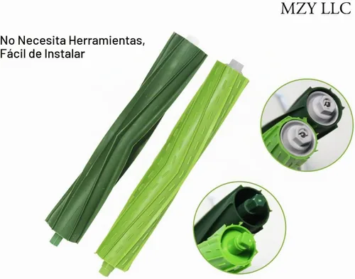 Vista 3 de Piezas de repuesto para aspiradora iRobot Roomba i7 i7+ i2 i3 i3+ i4 i4+ i6 i6+ i8 i8+/Plus j7 j7+ E5 E6 E7, Series I, E y J, 2 juegos de cepillos