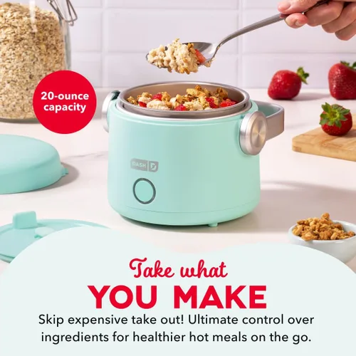 Vista 3 de DASH Hot2Go™ Calentador de alimentos personal (20 onzas) - Aqua