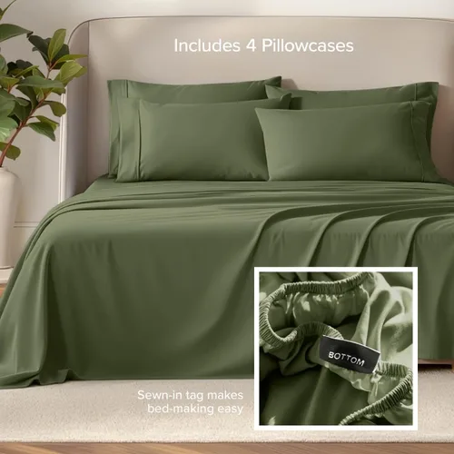 Vista 74 de Bare Home Sheet Set 1800 Ultra-Soft with 2 Pillowcases (Twin XL, Dark Blue)