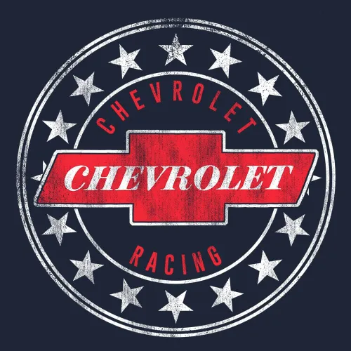 Vista 2 de BEAR RUN Clothing Co. Chevrolet Racing Graphic - Camiseta para hombre, marino
