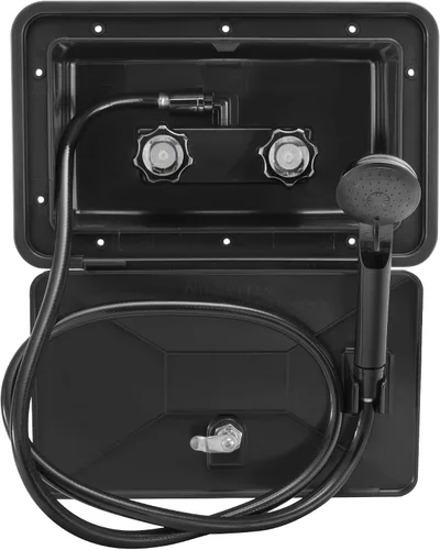 Vista 2 de RecPro RV - Kit de caja de ducha exterior con manguera 51, color negro