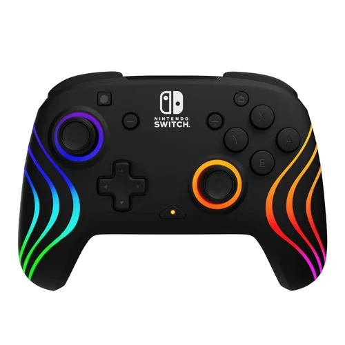 Vista 7 de PDP Gaming Afterglow Wave Wireless Nintendo Switch Pro Controller - Officially Licensed, Nintendo Switch 2, Switch Lite/OLED, RGB LED Customization