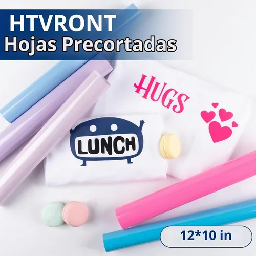 Vista 6 de HTVRONT - Vinilo de transferencia de calor azul HTV - 13 hojas de varios azules HTV
