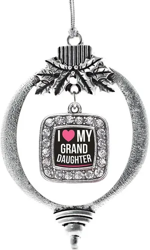 Vista 215 de Inspired Silver - Bon Voyage Cruise Ship Charm Ornamento – Adornos navideños cuadrados de plata con joyas de circonita cúbica