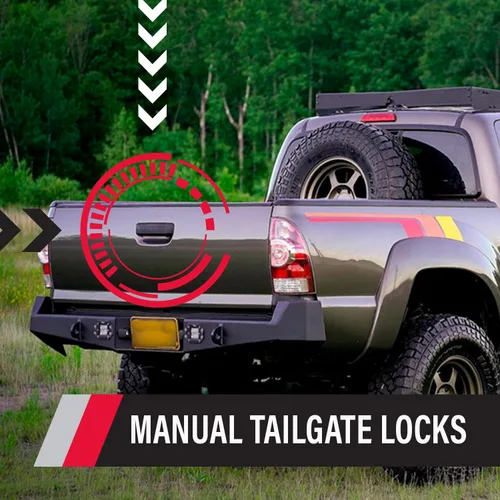 Vista 2 de Pop & Lock Cerradura manual de puerta trasera para Toyota Tacoma, Super blanco