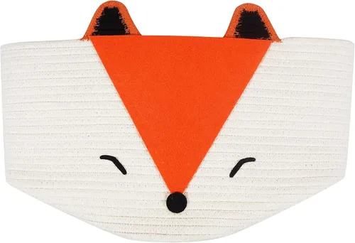 Vista 8 de T&T Homewares Cesta de almacenamiento de zorro naranja, tamaño mediano, multiusos para pañales de bebé, lavandería, habitación de los niños