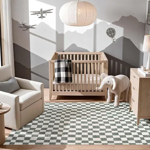 Vista 50 de jinchan Alfombra a rayas de 2 x 3 para entrada, alfombra de cocina, tapete pequeño, antideslizante, ligero, de bajo perfil, decoración para entrada