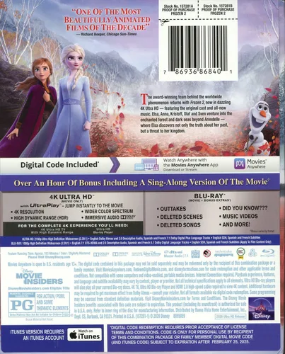 Vista 2 de Frozen 2 Limited Edition Target Release 4K Ultra HD + Blu-ray + Digital Code 2020 - Includes Filmmaker Gallery & Storybook