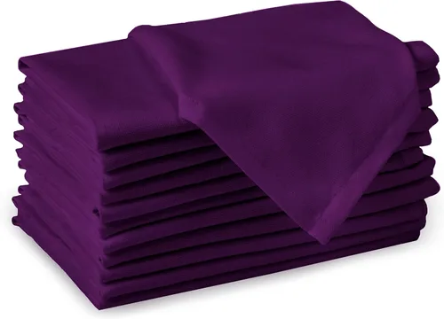 Vista 34 de Encasa XO Juego de 12 servilletas de tela de cóctel Servilletas de mesa de algodón puro Tamaño (9 x 9 pulgadas) B gris sólido Lavable a