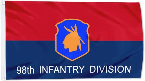 Vista 18 de Fyon Bandera militar de la 34ª división de infantería del ejército de 3 x 5 pies con 2 ojales de latón