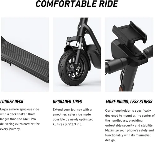 Vista 6 de NIU 100P/100F/300P/300X Electric Scooter Adult - E Scooter with Suspension, 600-1000W Peak Power, 18-37.3 Miles Max Range, Top Speed 17.4-23.6MPH