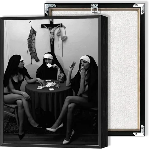 Vista 10 de Pósteres de Lienzo con Collar Retro de la Suerte, Fotografía Trendy en Blanco y Negro, Arte de Pared, Láminas de Mujer Sexy en Bikini, Pintura