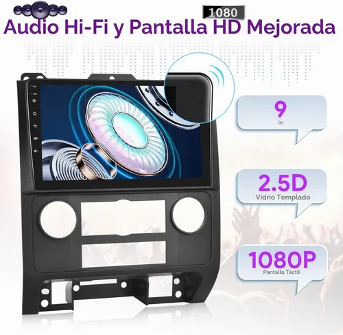 Vista 5 de [2+64GB] Radio de coche para Ford Escape Kuga Mazda Tribute 2007-2012, 9 pulgadas Android 13 pantalla táctil estéreo, Carplay/Android