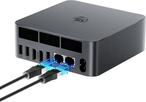 Vista 10 de Beelink Mini PC SER3 3200U, procesador AMD Ryzen 3 (2C/4T, hasta 3.5 GHz), mini computadora 8 GB DDR4 480 GB SSD, PC de escritorio dual HDMI/4K