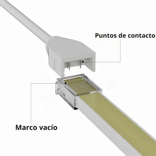 Vista 3 de PAUTIX Conectores para tira de luz LED COB impermeable IP68, kit de conectores de extensión LED, 4 conectores de combinación transparentes sin