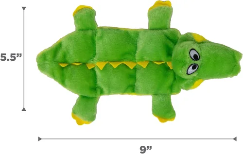 Vista 7 de Outward Hound Squeaker Matz - Juguete de peluche para perro, caimán, tamaño S