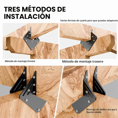 Vista 4 de 10 piezas de bridas para huracanes negras resistentes para vigas, correas para techos de huracanes de calibre 13, espesor de 2.2mm, ajustables