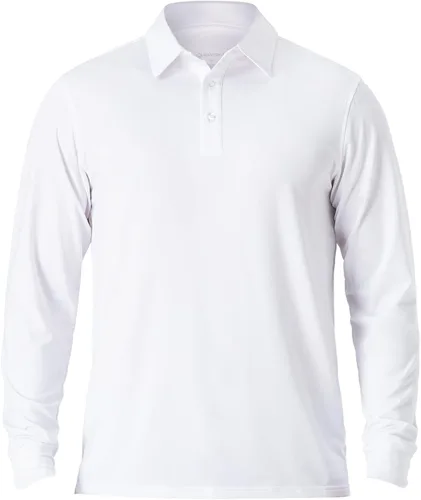 Vista 44 de NAVISKIN Camisas polo para hombre, de secado rápido, UPF 50, manga larga y corta, que absorben la humedad