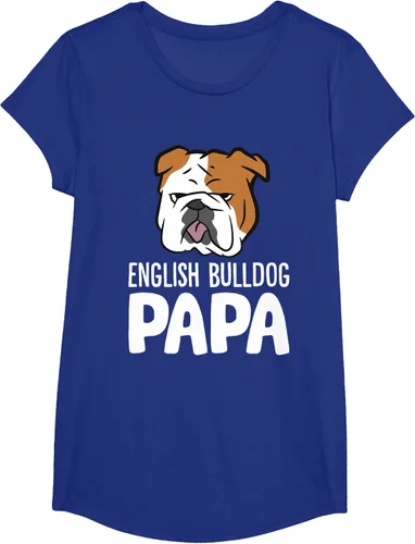Vista 28 de Camiseta divertida de Bulldog Inglés para papá dueño de perro, Negro