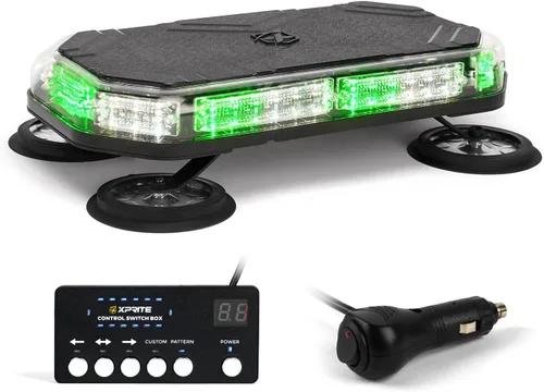 Vista 11 de Xprite Barra de Luz Estroboscópica de Emergencia Ámbar para Techo, Luces Intermitentes de Advertencia y Baliza de Seguridad con Panel de Control