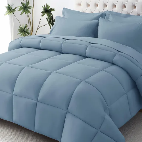 Vista 40 de JOLLYVOGUE Juego de edredón individual XL, cama ultrasuave en una bolsa, tamaño individual XL, 5 piezas, juego de ropa de cama certificado Oeko-TEX