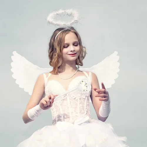 Vista 8 de Angel Wings Halloween Angel Costume Christmas Decorations Angel Wings Costume for Girls Kid Adult