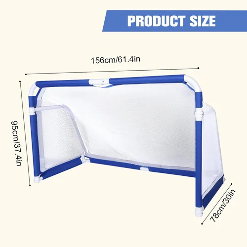 Vista 3 de Portería de fútbol plegable para jóvenes y niños, red de fútbol plegable portátil, portería de fútbol para el hogar, al aire libre