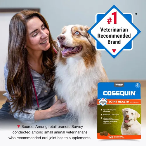 Vista 4 de Nutramax Cosequin Dog Joint Supplement, Skin & Coat, Soft Chews, 60ct