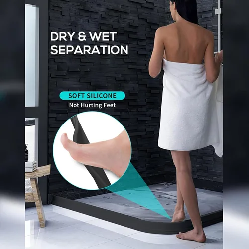 Vista 3 de Hi-Na Barrera de agua plegable de 3, 5, 6, 8 y 10 pies, barrera de agua para ducha y tapón de agua que mantiene el agua dentro del umbral de agua