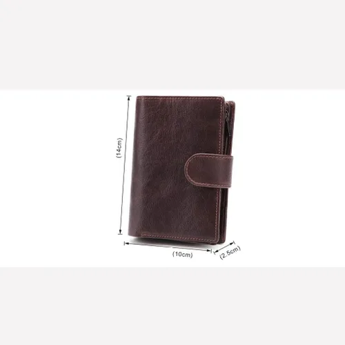Vista 2 de Walnut Cartera de cuero vegano con cartera larga y cartera grande