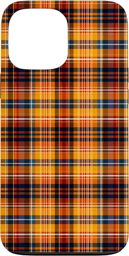 Vista 23 de Tartan Fall Plaid Halloween Orange Black Thanksgiving Autum Case for iPhone 16