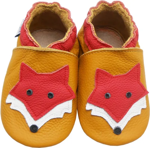 Vista 6 de Mejale Zapatos de suela de goma para bebé, para niños y niñas, mocasines de cuero para caminar, antideslizantes, para recién nacidos, mini botas