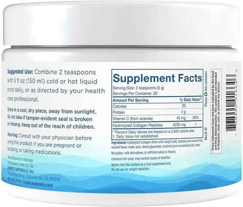 Vista 2 de Nordic Naturals Nordic Beauty - Polvo de colágeno marino, fresa, 5.29 onzas, suplemento de colágeno en polvo para piel saludable, articulaciones