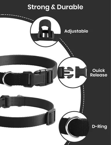 Vista 3 de Correa de repuesto de nailon transpirable ultra cómoda para collar de entrenamiento de perros, ajustable y resistente al agua, compatible