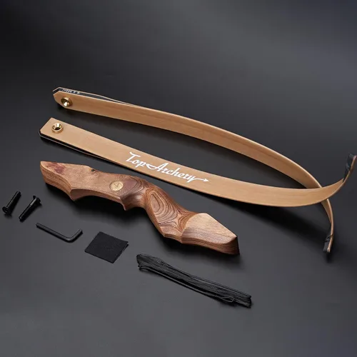 Vista 8 de Toparchery Arco recurvo de 60" para adultos - Arco desmontable de madera para mano derecha