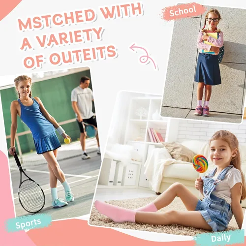 Vista 6 de Tphon Calcetines Antideslizantes para Niñas Pequeñas Calcetines Antideslizantes para Bebés con Agarres para Niños y Niñas 12 Pares para Niños de 0-7