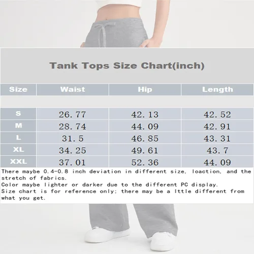 Vista 5 de Pantalones deportivos de pierna ancha para mujer, holgados, con cordón, cintura alta, pantalones de entrenamiento informales, cómodos, suaves
