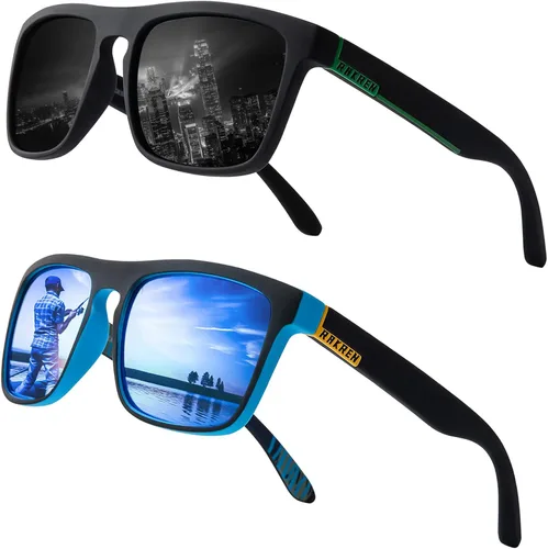 Vista 9 de RAKREN Gafas de sol polarizadas cuadradas para hombres y mujeres, clásicas, para pesca, conducción, deportes, para hombres, 100% protección UV