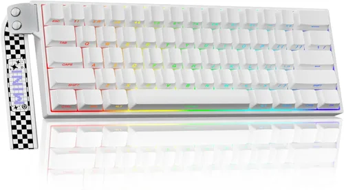 Vista 13 de Aula MINI60 HE Teclado inalámbrico para juegos 60%, teclado magnético de disparo rápido efecto Hall, sondeo de 8000 Hz, triple modo Negro