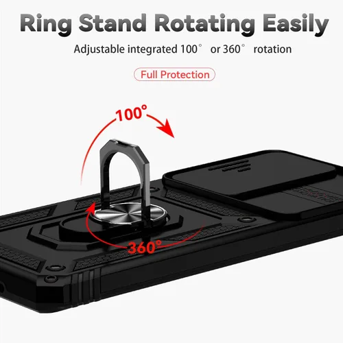 Vista 6 de Funda para Samsung Galaxy S20 Ultra con cubierta para lente de cámara, protector de pantalla HD, resistente a caídas de grado militar, soporte