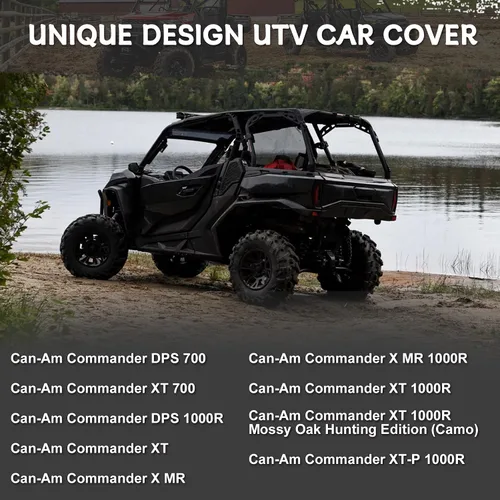 Vista 3 de Cubierta impermeable para UTV compatible con Polaris, cubierta para exterior de 6 capas con ventilaciones de aire, cremallera en la puerta