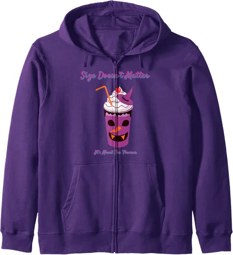 Vista 5 de Size Doesn't Matter It's About The Flavour Cute Joke Novelty Zip Hoodie