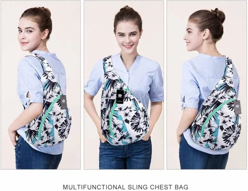 Vista 6 de HUA ANGEL Bolso bandolera para hombres y mujeres, mochila casual para viajes, senderismo, gimnasio