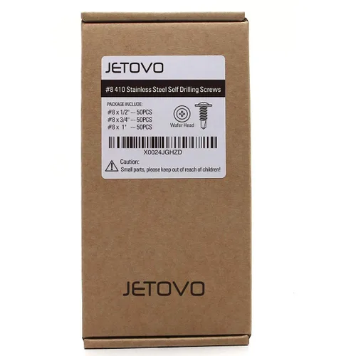 Vista 6 de Paquete de 150 tornillos autoperforantes Phillips de cabeza de oblea de acero inoxidable con 410 tornillos de hoja metálica Tek, kit surtido
