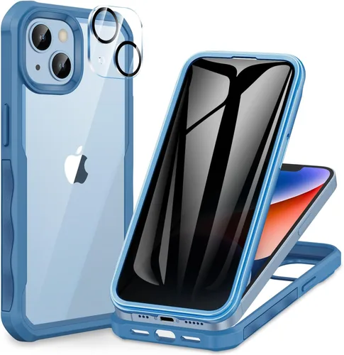 Vista 61 de CENHUFO Funda de privacidad para iPhone 11 Pro, funda de cuerpo completo con protector de pantalla de privacidad de vidrio templado 9H integrado