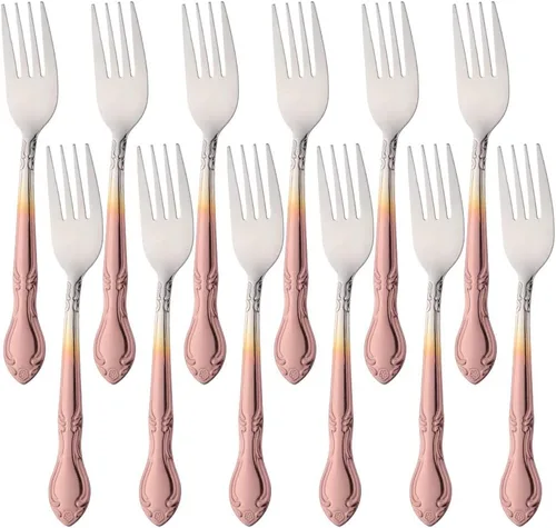 Vista 74 de Cucharas de sopa, cucharas redondas de acero inoxidable para caldo con borde de flor, juego de 12 piezas de acero inoxidable para café, azúcar