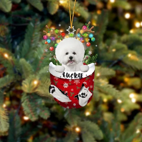 Vista 64 de Adorno de Navidad personalizado para perro Airedale Terrier en bolsillo de nieve, adorno para árbol de Navidad, idea de regalo para amantes