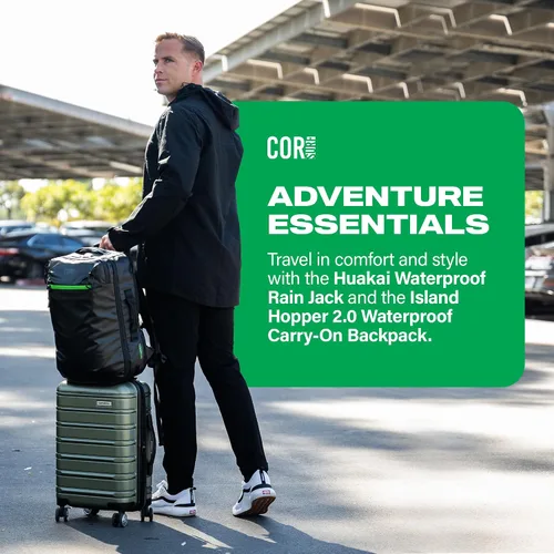 Vista 8 de COR Surf - Mochila de viaje aprobada para vuelo, de cabina, para laptop Mochila de equipaje de fin de semana para negocios, unisex, 28 l