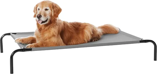 Vista 13 de Amazon Basics - Cama elevada refrescante y transpirable para mascotas, extra grande (60.1 x 37.1 x 8.9 pulgadas), 1 unidad, color gris